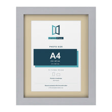 Silver 14 x 11 inch picture frame with an ivory mount for an A4 photo