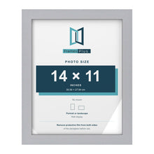 Silver picture frame for a 14 x 11 inch photo