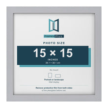 Silver picture frame for a 15 x 15 inch photo