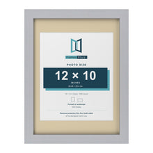 Silver 16 x 12 inch picture frame with an ivory mount for a 12 x 10 inch photo