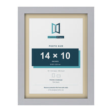 Silver 16 x 12 inch picture frame with an ivory mount for a 14 x 10 inch photo