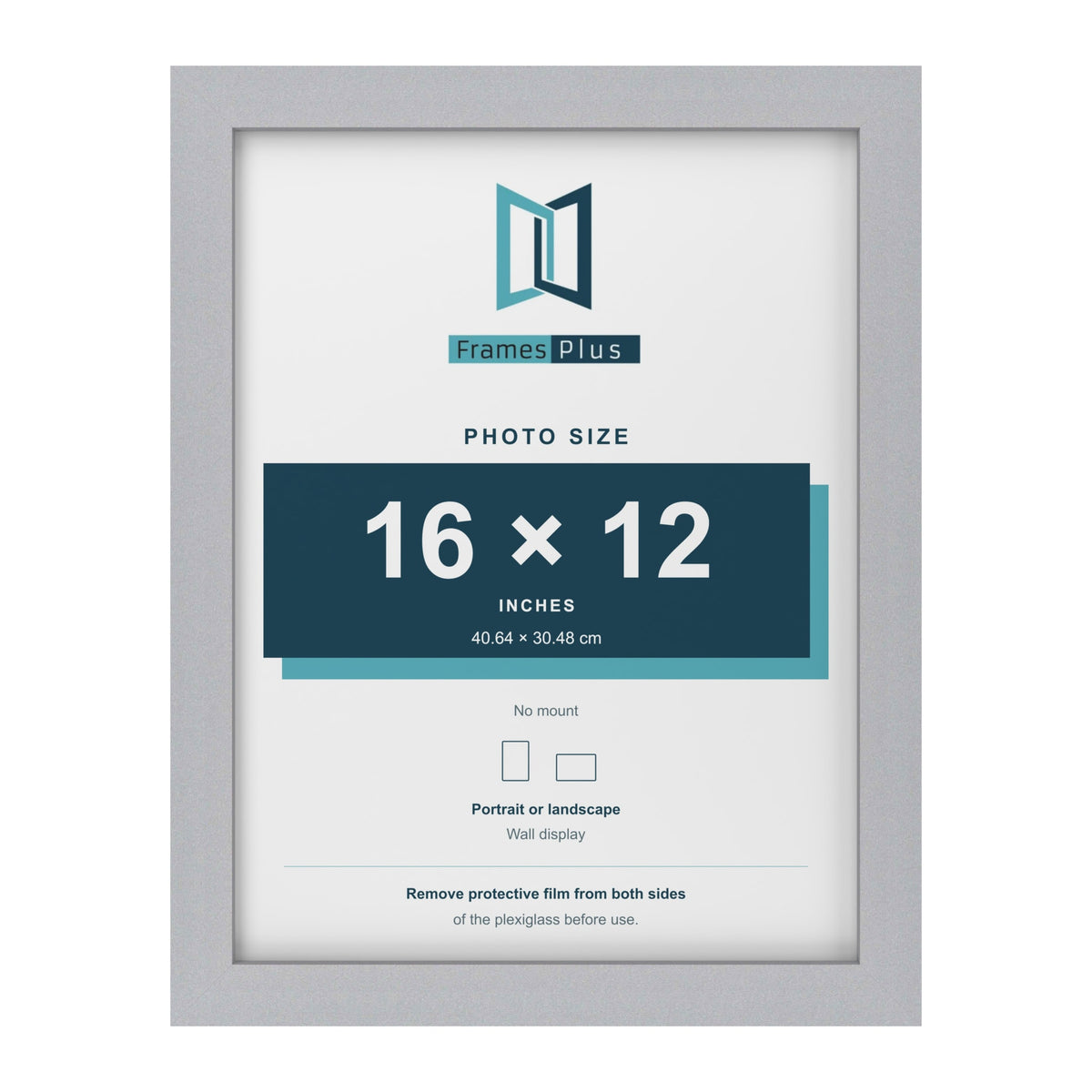 Silver picture frame for a 16 x 12 inch photo