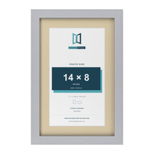 Silver 17 x 11 inch picture frame with an ivory mount for a 14 x 8 inch photo
