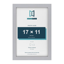 Silver picture frame for a 17 x 11 inch photo