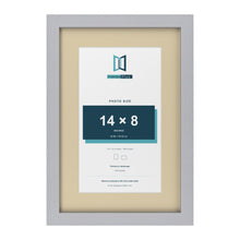 Silver 18 x 12 inch picture frame with an ivory mount for a 14 x 8 inch photo