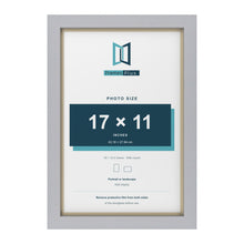 Silver 18 x 12 inch picture frame with an ivory mount for a 17 x 11 inch photo