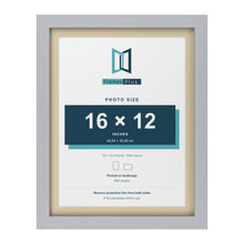 Silver 18 x 14 inch picture frame with an ivory mount for a 16 x 12 inch photo
