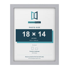 Silver picture frame for a 18 x 14 inch photo
