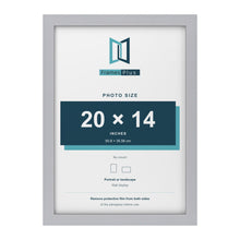 Silver picture frame for a 20 x 14 inch photo