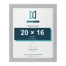 Silver picture frame for a 20 x 16 inch photo
