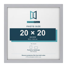 Silver picture frame for a 20 x 20 inch photo