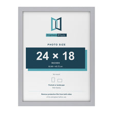 Silver picture frame for a 24 x 18 inch photo