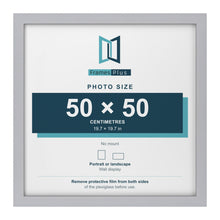 Silver picture frame for a 50 x 50 cm photo