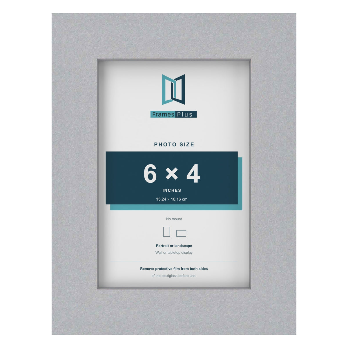 Silver picture frame for a 6 x 4 inch photo