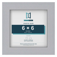 Silver picture frame for a 6 x 6 inch photo