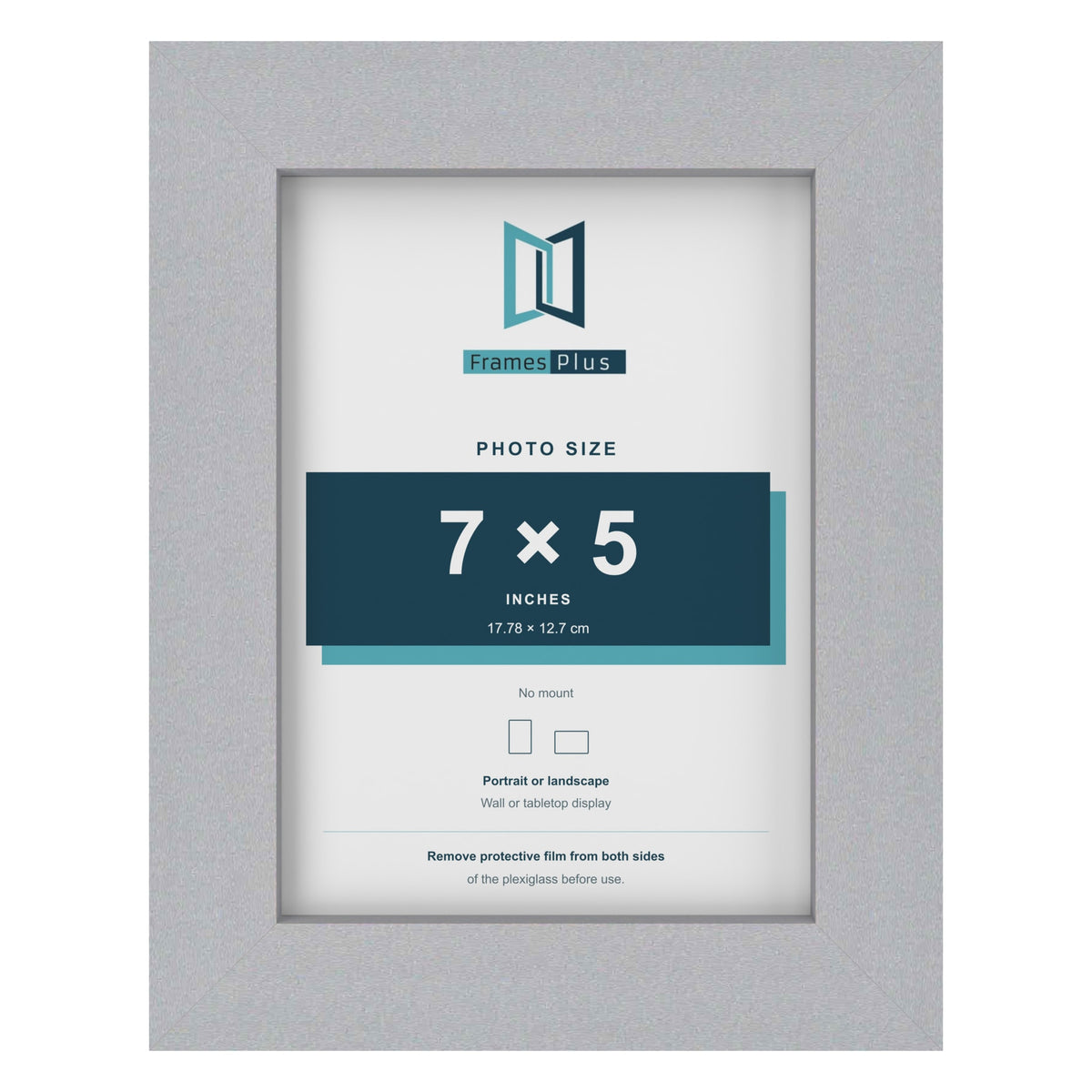 Silver picture frame for a 7 x 5 inch photo