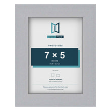 Silver picture frame for a 7 x 5 inch photo