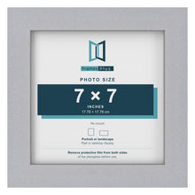 Silver picture frame for a 7 x 7 inch photo