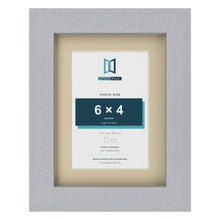 Silver 8 x 6 inch picture frame with an ivory mount for a 6 x 4 inch photo