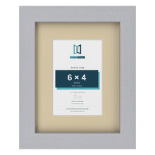 Silver 9 x 7 inch picture frame with an ivory mount for a 6 x 4 inch photo
