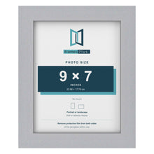 Silver picture frame for a 9 x 7 inch photo