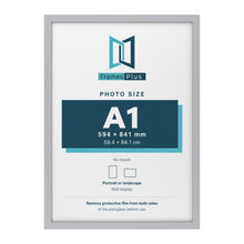 Silver picture frame for an A1 photo