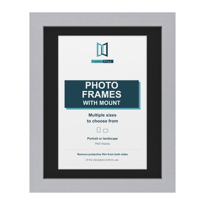 Classic Range Silver Picture, Photo & Poster Frame with Black Mount