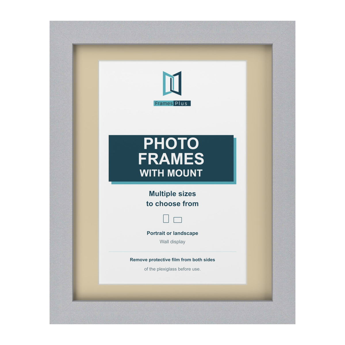 Silver picture frame with an ivory mount