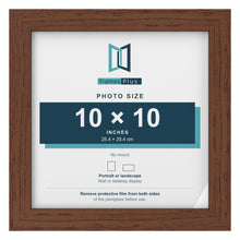 Walnut picture frame for a 10 x 10 inch photo