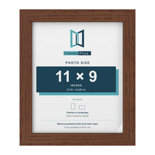 Walnut picture frame for a 11 x 9 inch photo