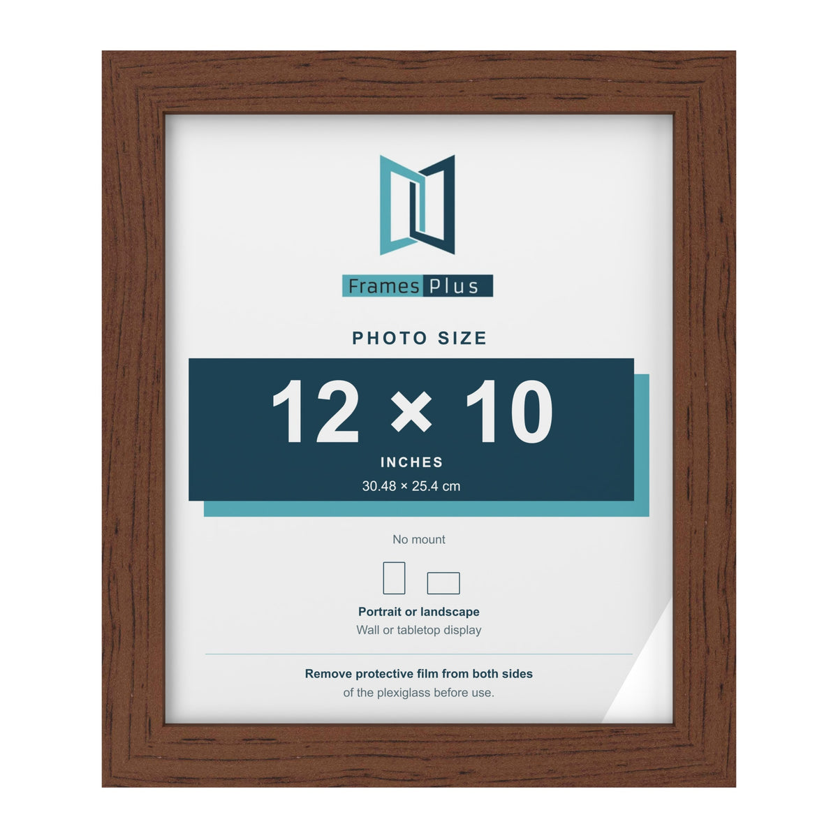 Walnut picture frame for a 12 x 10 inch photo