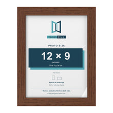 Walnut picture frame for a 12 x 9 inch photo