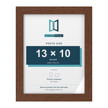 Walnut picture frame for a 13 x 10 inch photo