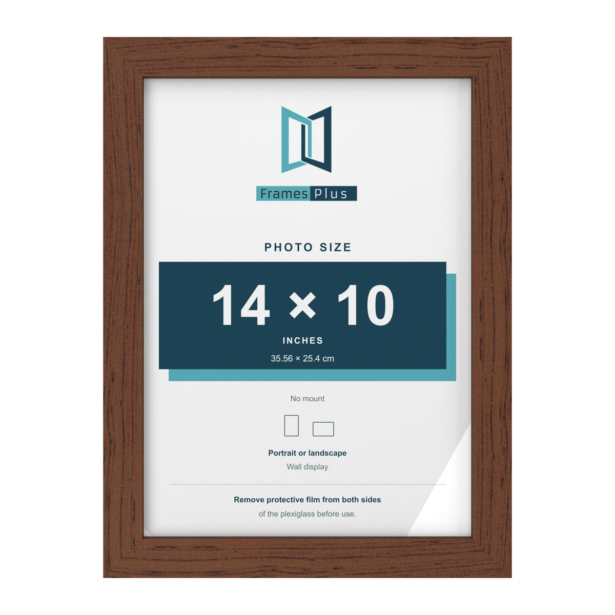 Walnut picture frame for a 14 x 10 inch photo