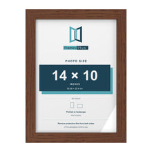 Walnut picture frame for a 14 x 10 inch photo