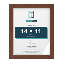 Walnut picture frame for a 14 x 11 inch photo