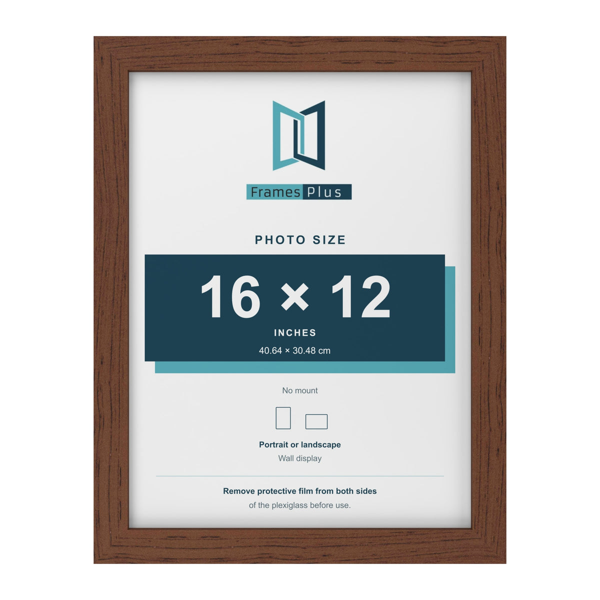 Walnut picture frame for a 16 x 12 inch photo