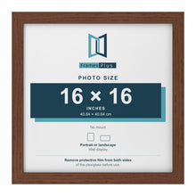 Walnut picture frame for a 16 x 16 inch photo