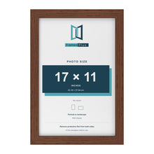 Walnut picture frame for a 17 x 11 inch photo