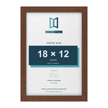 Walnut picture frame for a 18 x 12 inch photo