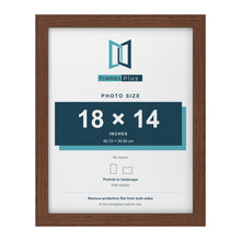 Walnut picture frame for a 18 x 14 inch photo