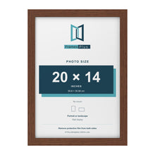 Walnut picture frame for a 20 x 14 inch photo