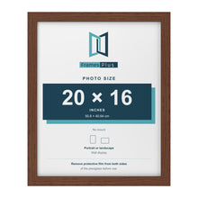 Walnut picture frame for a 20 x 16 inch photo