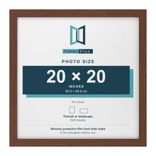 Walnut picture frame for a 20 x 20 inch photo