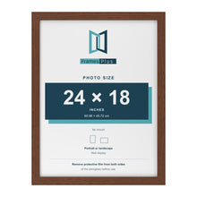 Walnut picture frame for a 24 x 18 inch photo