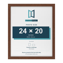 Walnut picture frame for a 24 x 20 inch photo