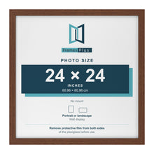 Walnut picture frame for a 24 x 24 inch photo