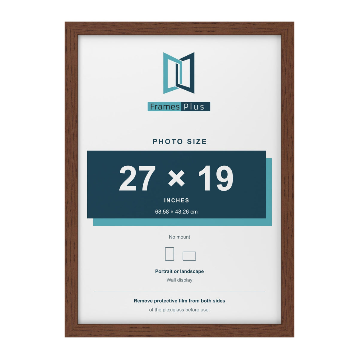 Walnut picture frame for a 27 x 19 inch photo