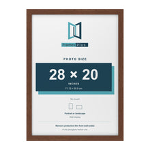 Walnut picture frame for a 28 x 20 inch photo
