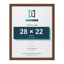 Walnut picture frame for a 28 x 22 inch photo